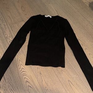 Zara cut out long sleeve sweater top